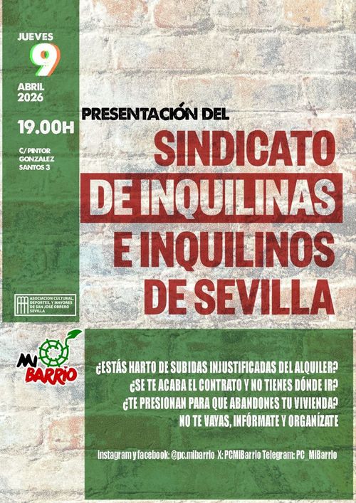Presentación del Sindicato de Inquilinas e Inquilinos de Sevilla