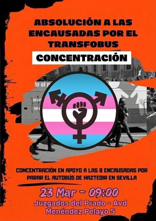  Concentración en apoyo a lxs 8 encausadxs por el TransfoBús de HazteOir