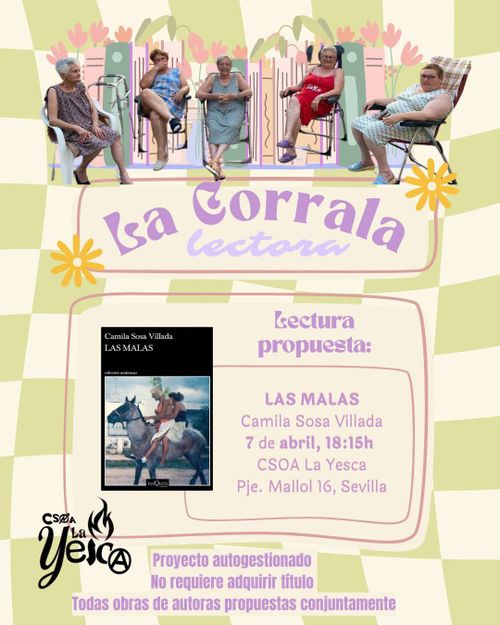 Corrala Lectora: "Las Malas" (Camila Sosa Villada)
