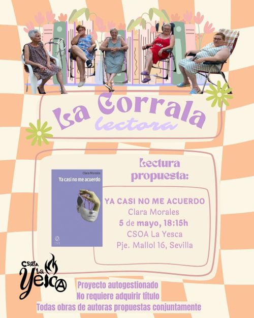 Corrala Lectora: "Ya casi no me acuerdo" (Clara Morales)