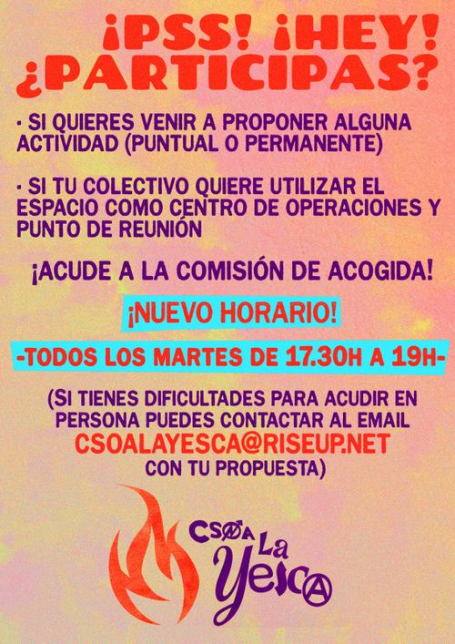 Acogida CSOA La Yesca