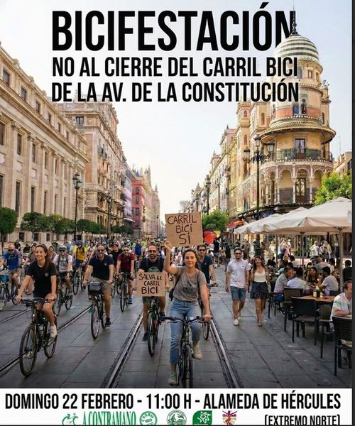 BICIFESTACIÓN “No al cierre del carril bici de la Av. de la Constitución”