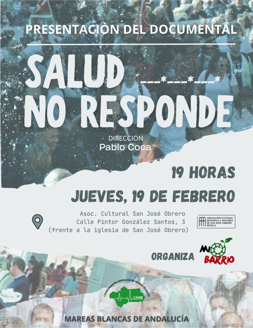 Proyección de 'Salud no responde'