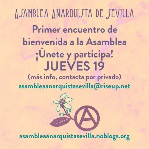 Encuentro Bienvenida Asamblea Anarquista de Sevilla