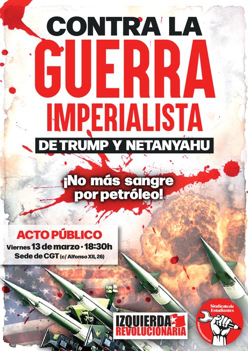 Contra la guerra imperialista de Trump y Netanyahu 